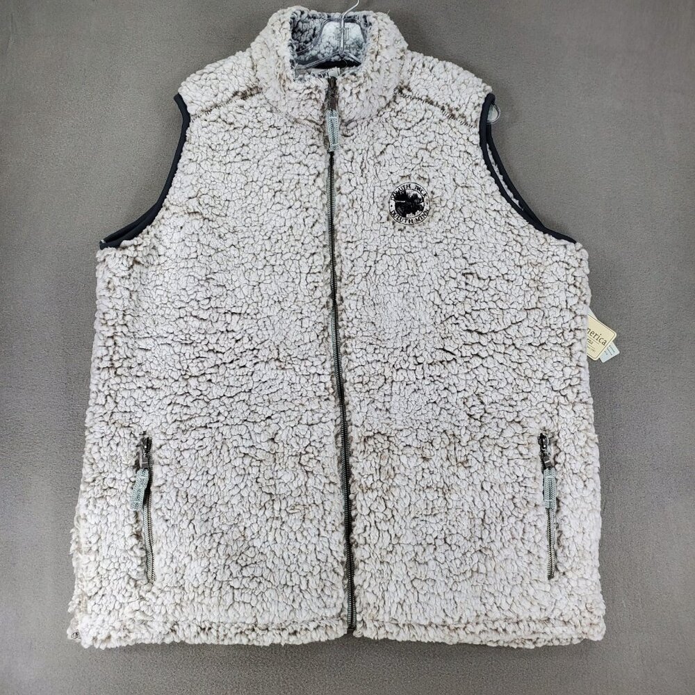 New Duluth Pack Full Zip Vest‎ Women XXL Fleece Sweater Gray Artisans Thick